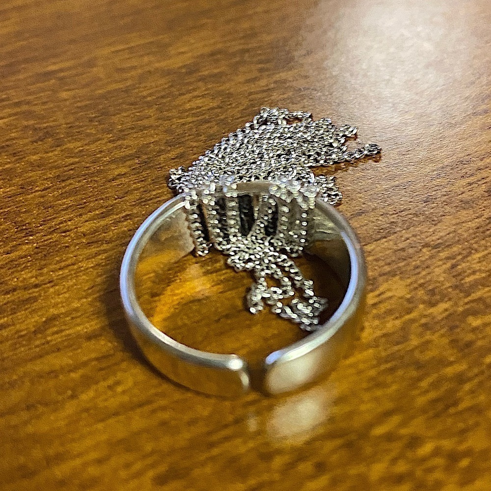 STERLING SILVER TASSEL RING - Picture 11 of 11